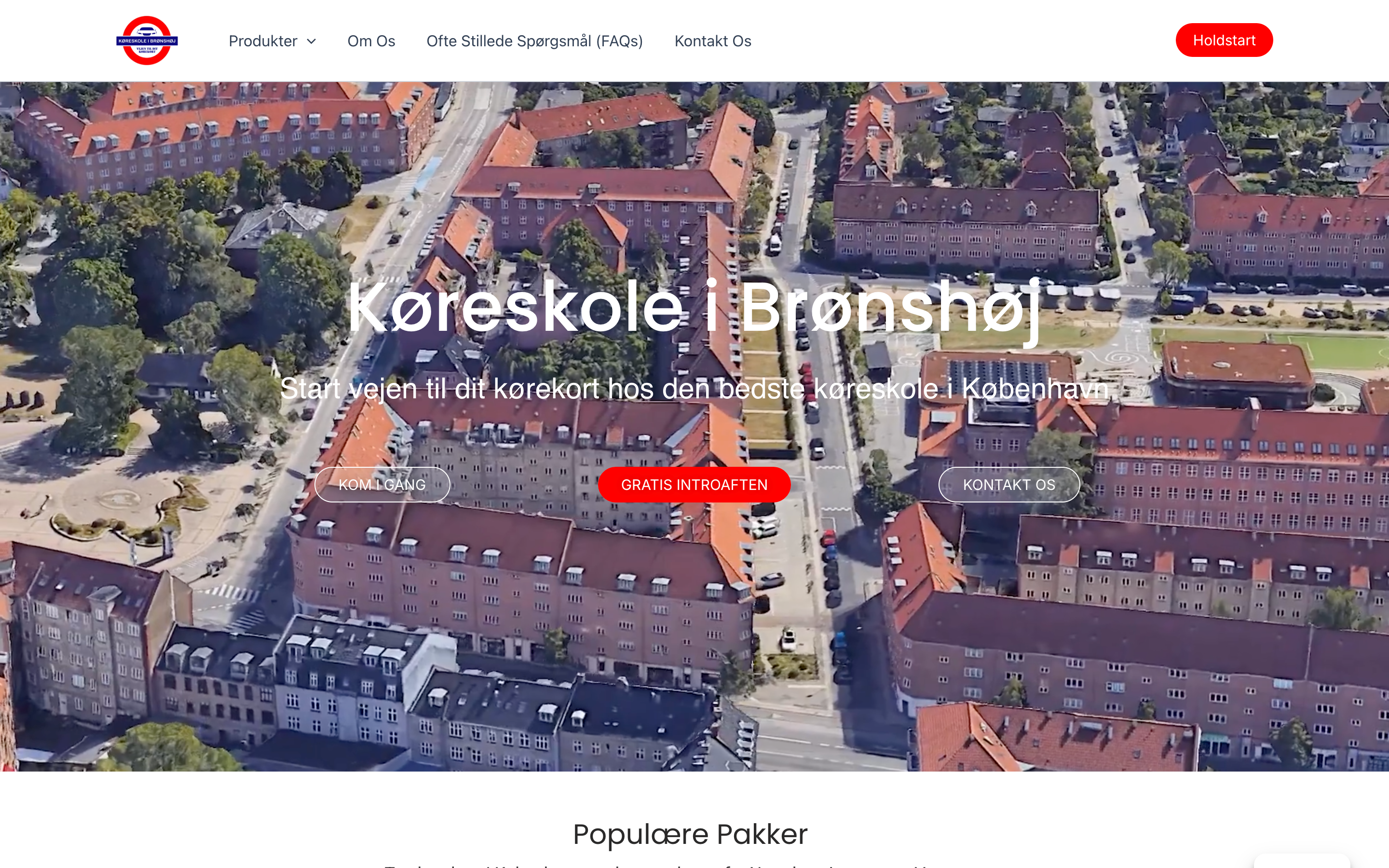 Køreskole i Brønshøj, desktop visning af den nye hjemmeside